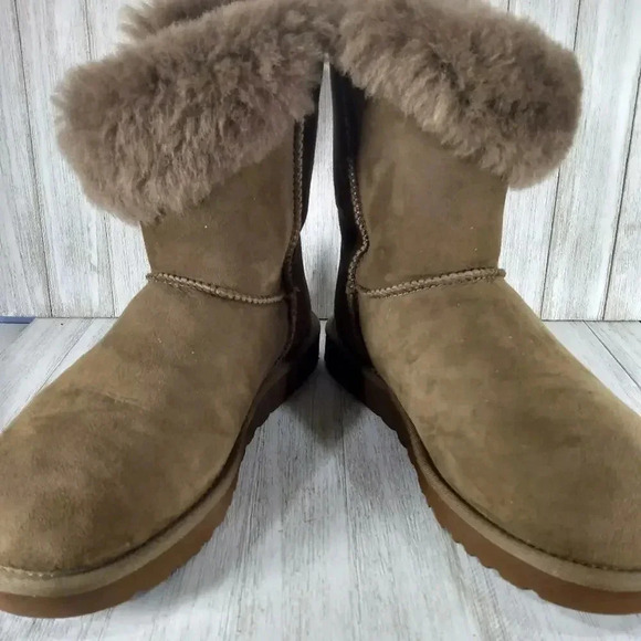 Ugh Bailey Zip Short Shearling Tan Women's 10 - Picture 11 of 16